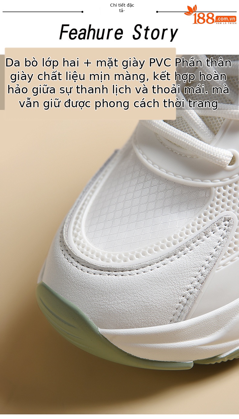 Giày sneaker nữ chunky đế dày thoáng khí mùa hè 2024, tăng chiều cao 5 cm — DH 58220 chiều cao gót trắng xanh lá cây 5,0 cm chiều cao bên trong 2,0 cm, DH 58212 Cao gót xanh 3.0cm, DH 58212 màu xám cao gót 3.0cm, DH 58220 gót trắng xám cao 5,0 cm tăng bên trong 2,0 cm chi tiết 16