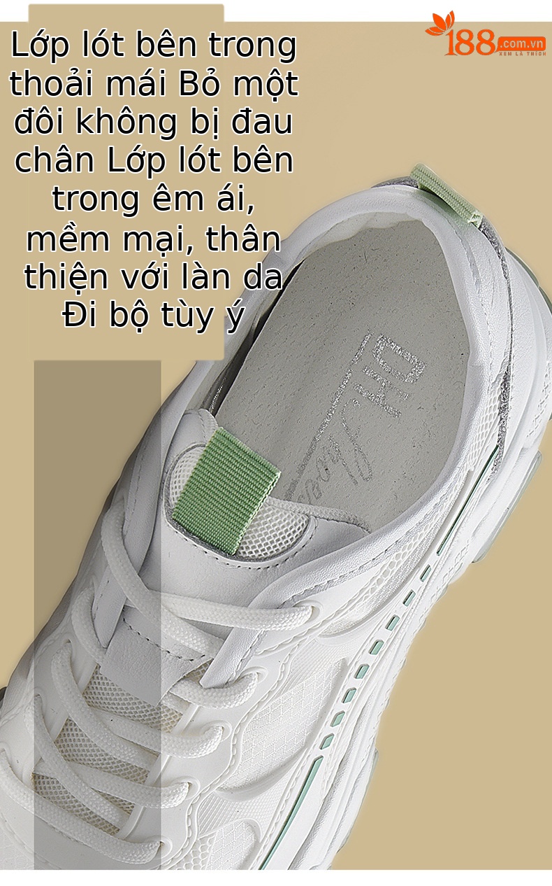 Giày sneaker nữ chunky đế dày thoáng khí mùa hè 2024, tăng chiều cao 5 cm — DH 58220 chiều cao gót trắng xanh lá cây 5,0 cm chiều cao bên trong 2,0 cm, DH 58212 Cao gót xanh 3.0cm, DH 58212 màu xám cao gót 3.0cm, DH 58220 gót trắng xám cao 5,0 cm tăng bên trong 2,0 cm chi tiết 17