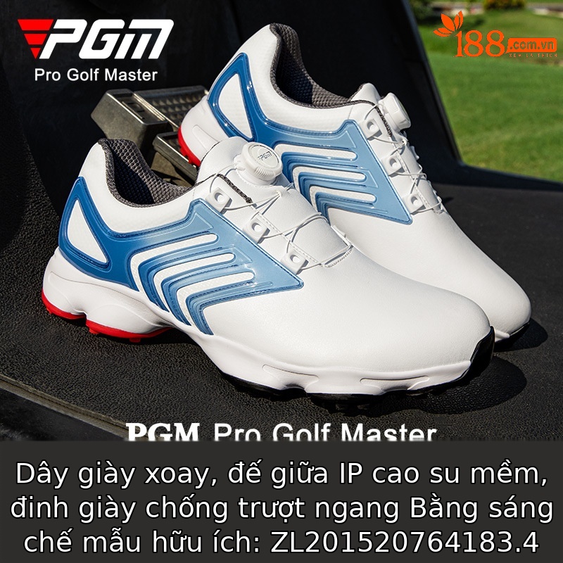 Giày golf PGM chống thấm nước, đế TPU chống trượt, dây giày xoay tiện lợi — XZ374-Sao sắt xám, XZ374-xanh lam đá tầng, XZ374-Màu xanh nước chảy