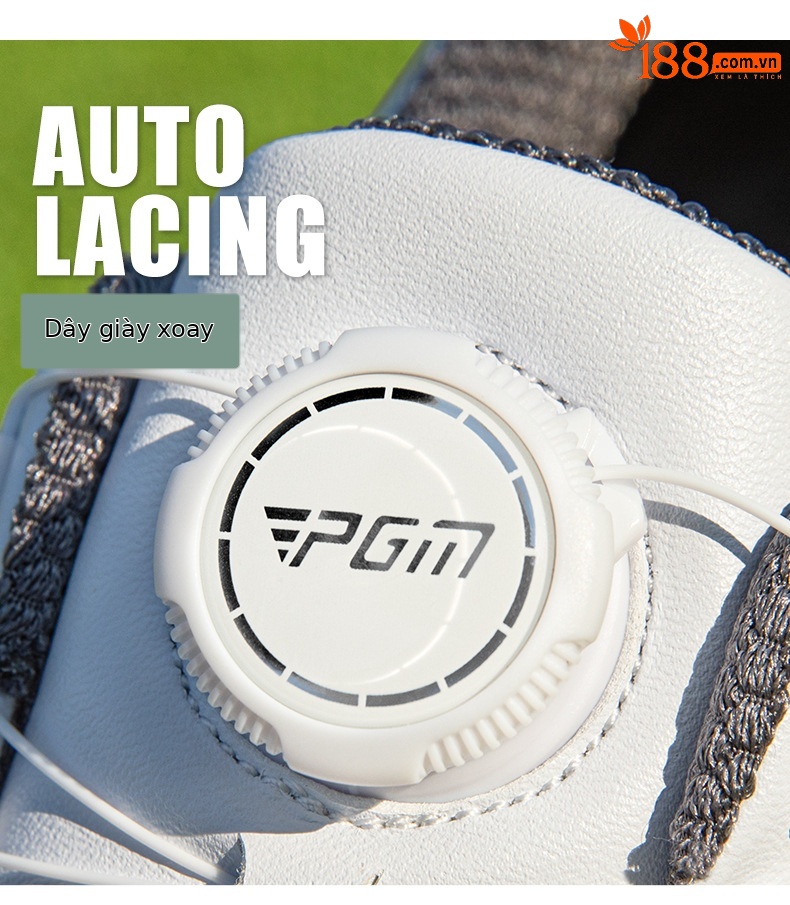 Giày golf PGM chống thấm nước, đế TPU chống trượt, dây giày xoay tiện lợi — XZ374-Sao sắt xám, XZ374-xanh lam đá tầng, XZ374-Màu xanh nước chảy chi tiết 16