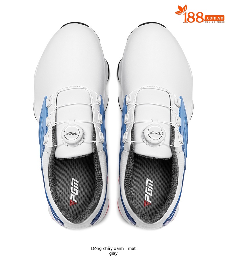 Giày golf PGM chống thấm nước, đế TPU chống trượt, dây giày xoay tiện lợi — XZ374-Sao sắt xám, XZ374-xanh lam đá tầng, XZ374-Màu xanh nước chảy chi tiết 23