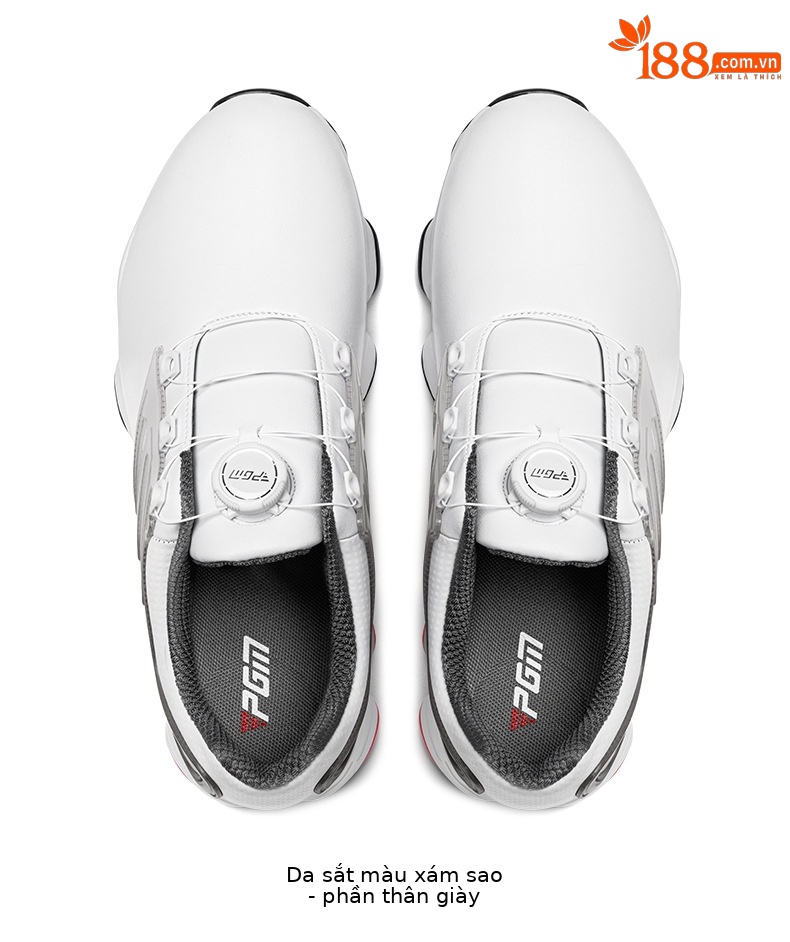Giày golf PGM chống thấm nước, đế TPU chống trượt, dây giày xoay tiện lợi — XZ374-Sao sắt xám, XZ374-xanh lam đá tầng, XZ374-Màu xanh nước chảy chi tiết 30