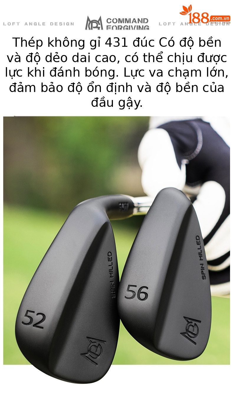Gậy golf cát PGM SG012 52°/56° bằng thép không gỉ 431 — SG012-52 ° Thanh cát, SG012-56 ° Thanh cát chi tiết 7