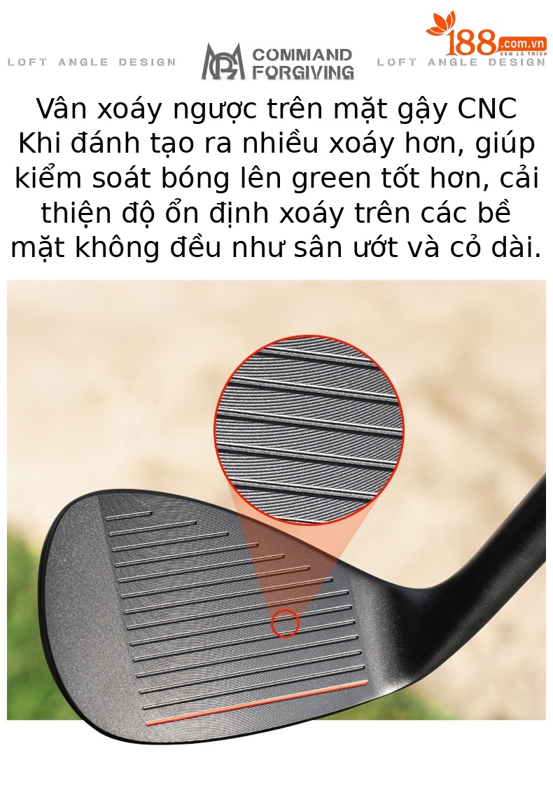 Gậy golf cát PGM SG012 52°/56° bằng thép không gỉ 431 — SG012-52 ° Thanh cát, SG012-56 ° Thanh cát chi tiết 8