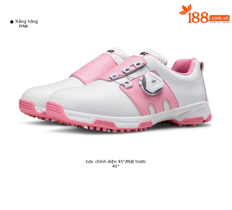Giày golf trẻ em PGM thoáng khí, chống trượt, phù hợp bé gái và bé trai mùa hè — Trắng hồng B, Trắng hồng A, Xanh huỳnh quang chi tiết 19