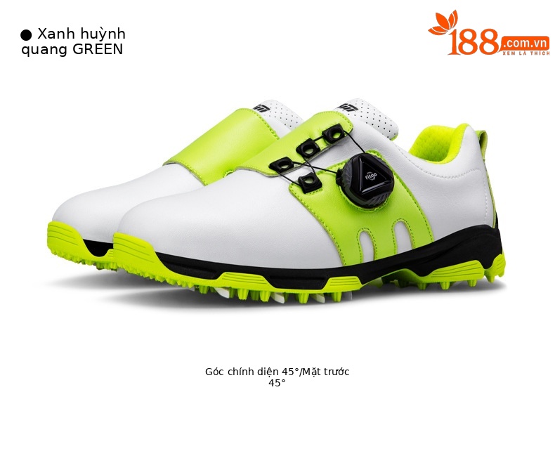 Giày golf trẻ em PGM thoáng khí, chống trượt, phù hợp bé gái và bé trai mùa hè — Trắng hồng B, Trắng hồng A, Xanh huỳnh quang chi tiết 22