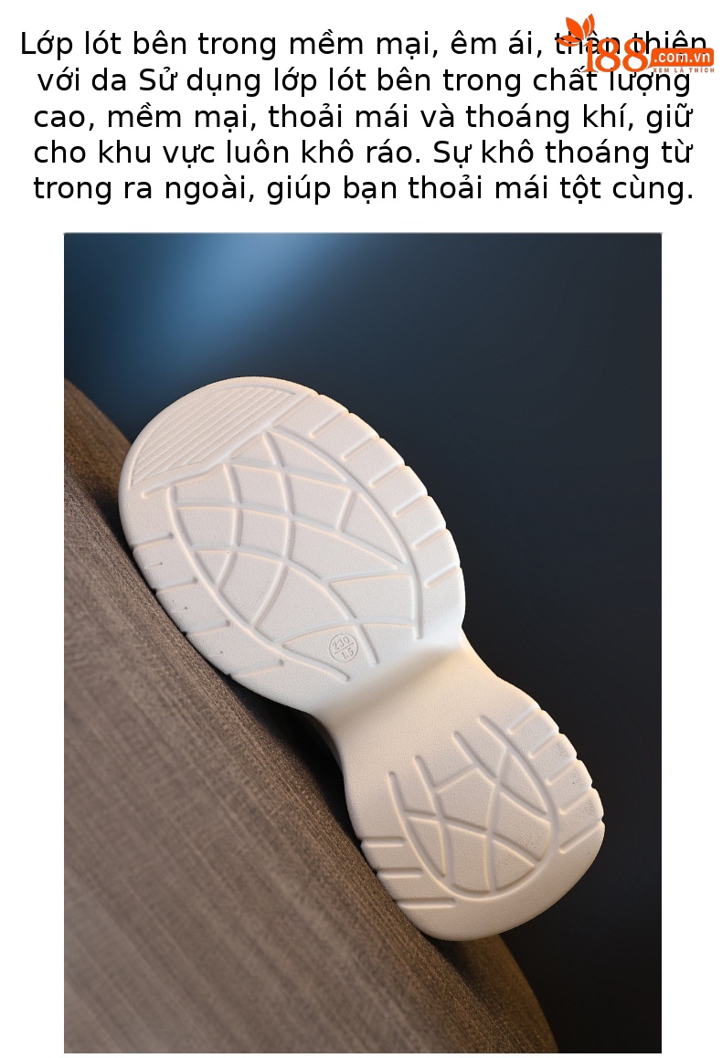 Boot martin nữ đế dày tôn dáng cổ cao gầy bên trong — Màu be chi tiết 9