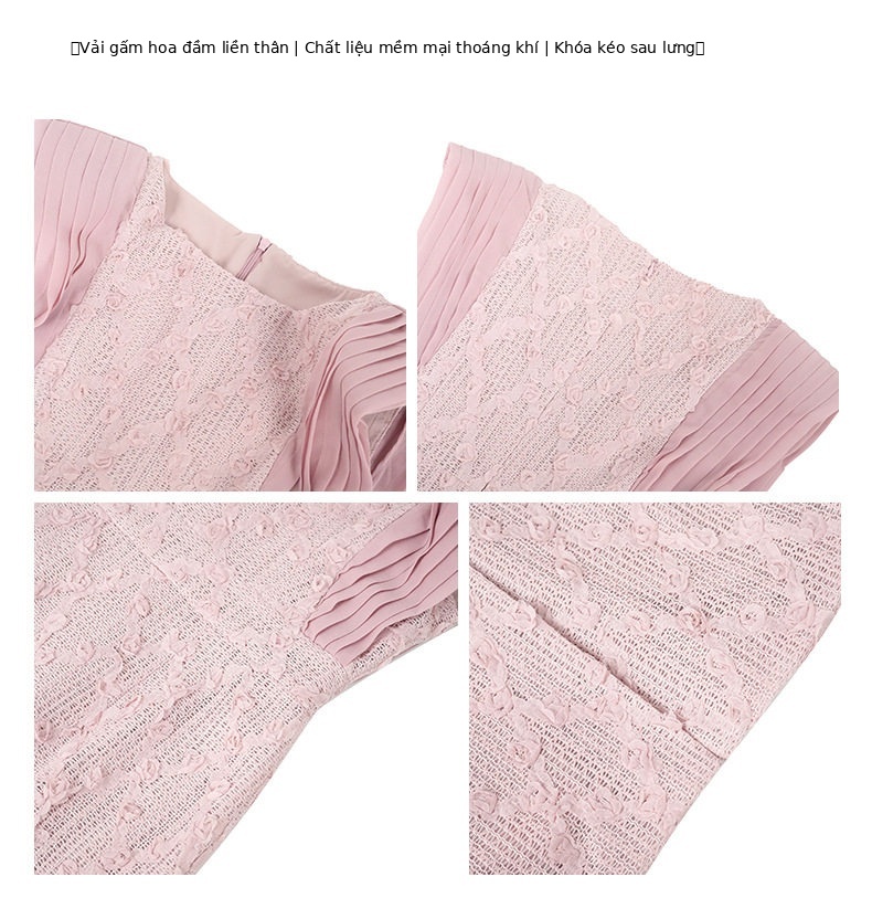 Đầm ôm body nữ dáng fitted thiết kế mùa hè — [Hồng phấn] chi tiết 1