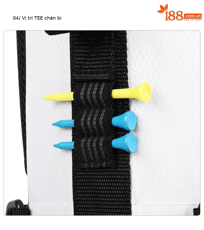 Túi đựng gậy golf PGM siêu nhẹ có chân đế, cao 126 cm, 14 ngăn — QB147-Đen trắng, QB147-Đen đỏ chi tiết 18
