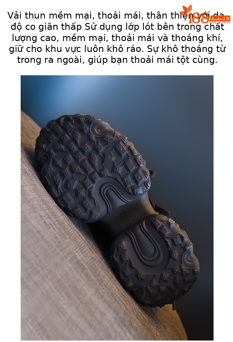 Giày thể thao nữ đế dày tăng chiều cao phong cách chunky — Đen đỏ chi tiết 9