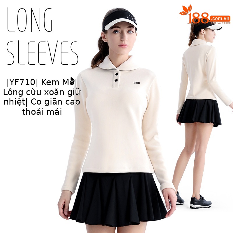 YF710-Áo khoác màu mơ kem [chống lạnh và ấm/mềm mại và thân thiện với làn da]