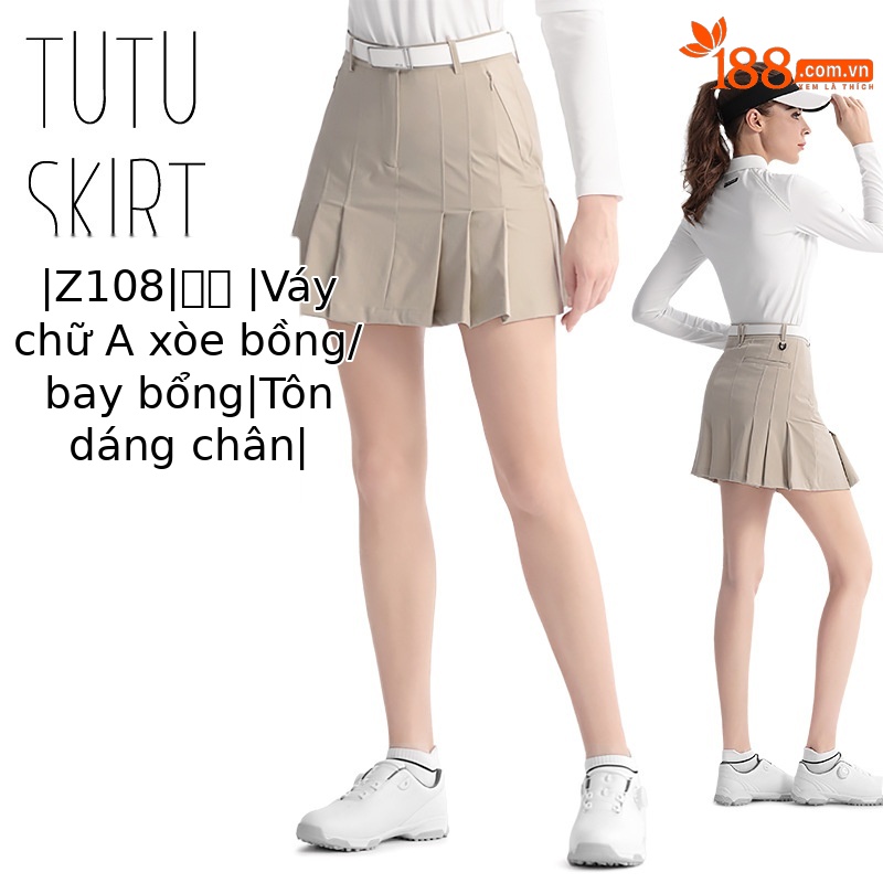 QZ108-Váy phồng kaki [Gửi váy đáy/váy chữ A]