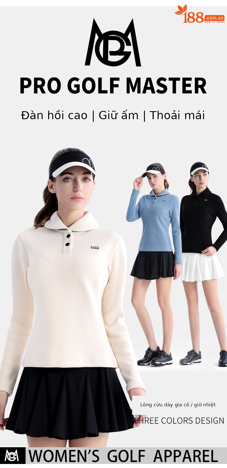 Bộ đồ golf nữ áo khoác chống lạnh và váy ngắn bồng bềnh chữ A — YF710-Áo khoác màu mơ kem [chống lạnh và ấm/mềm mại và thân thiện với làn da], QZ108-Váy phồng kaki [Gửi váy đáy/váy chữ A], YF710-Disc Grey Blue Coat [Chống lạnh và ấm/mềm mại và thân thiện với làn da], QZ108-Váy phồng màu be [Gửi váy đáy/váy chữ A] chi tiết 2