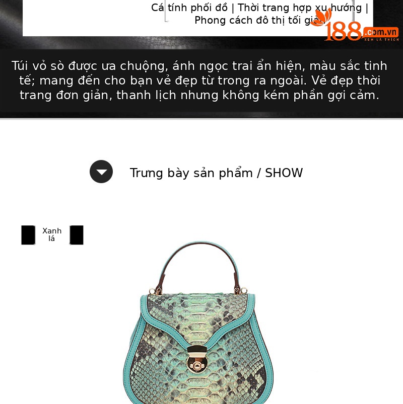 Túi xách nữ da trăn cao cấp tinh tế, kiểu dáng xách tay, đeo vai, đeo chéo mùa hè (22×8.5×7.5 cm) — Mặt sau da màu hồng xanh vàng khóa vàng, khóa vàng xanh, Khóa vàng xanh lam chi tiết 6