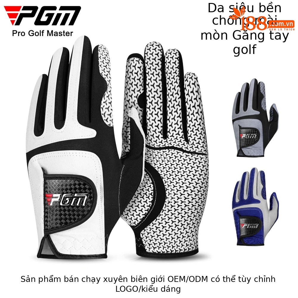 Găng tay chơi gôn PGM đàn hồi thần kỳ vải sợi nhỏ thoáng khí chống trượt dành cho nam (tay trái hoặc tay phải) — Cỡ 22
