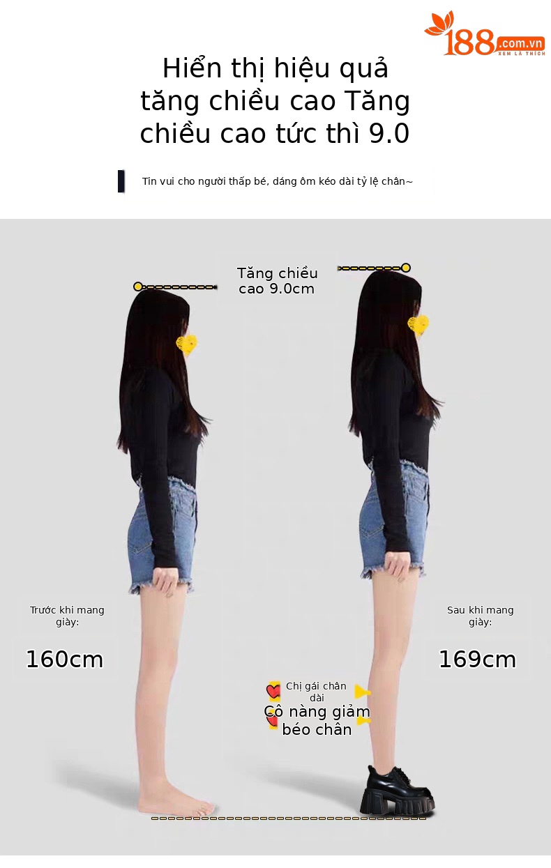 Giày lười nữ đế xuồng độn cao bên trong, phong cách mùa thu — Màu đen lót nhung chi tiết 4