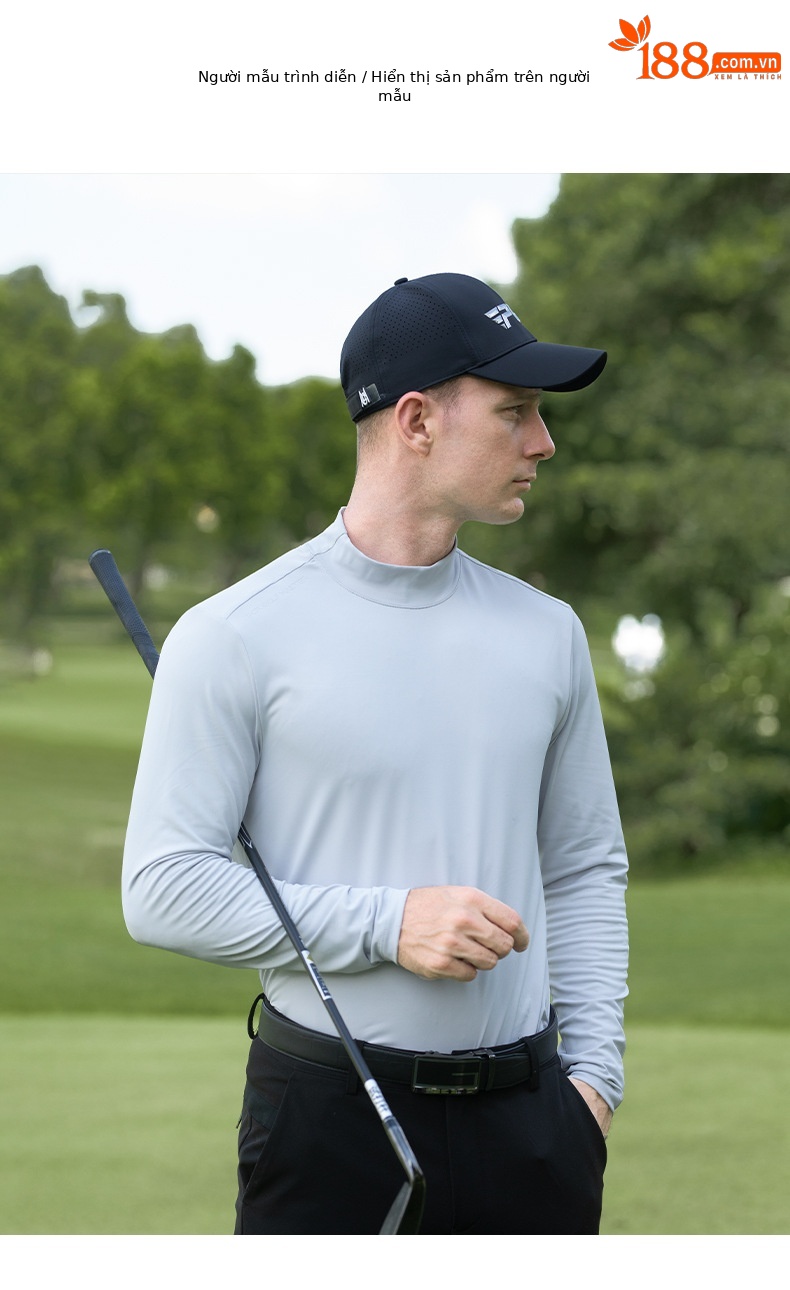 Áo thun golf nam dài tay PGM nhanh khô hút ẩm kháng khuẩn 3A — YF760-áo màu trắng, YF760-Áo màu xanh hải quân, YF760-áo màu xám hiện đại chi tiết 20