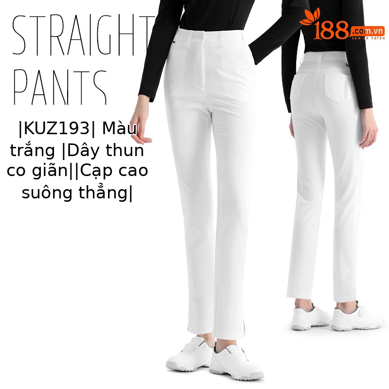 KUZ193-Quần trắng ống đứng