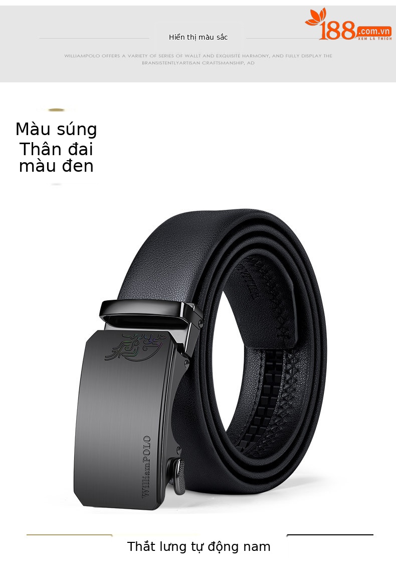 Thắt lưng da bò nam Emperor Paul cao cấp phong cách đơn giản đa năng — 120cm, 130cm, 110cm, 125cm chi tiết 8