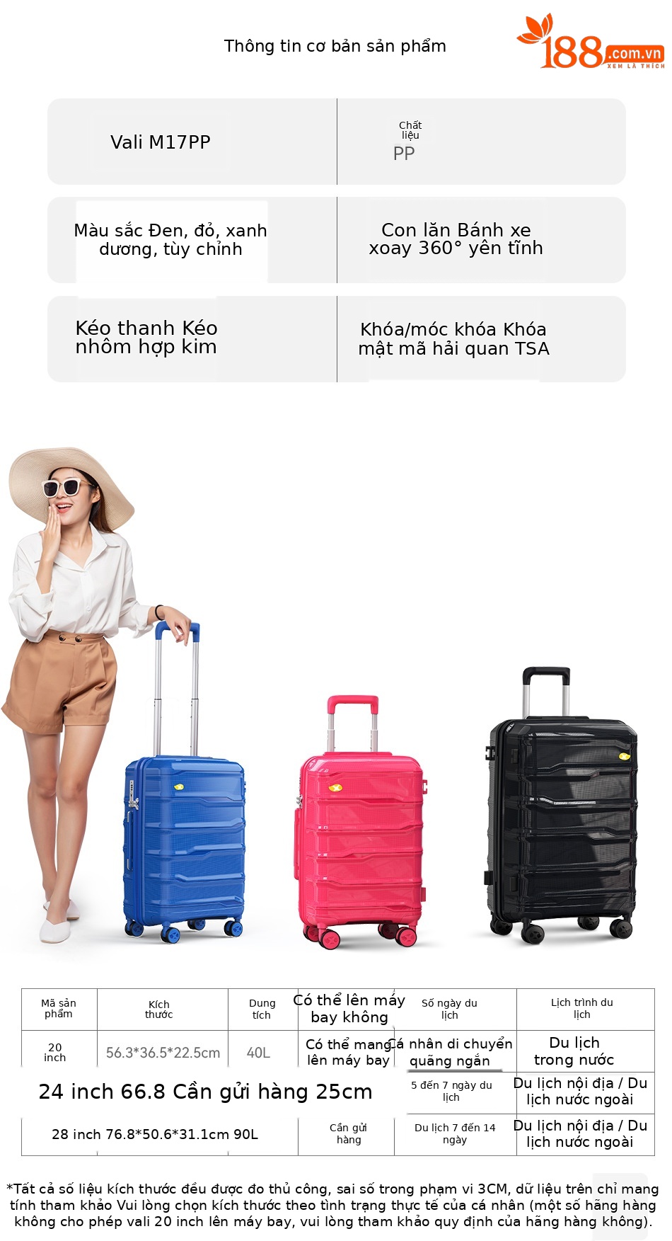 Vali đựng rượu vang đỏ vân ngang 6 chai 20 inch xách tay công sở — Màu đen chi tiết 3