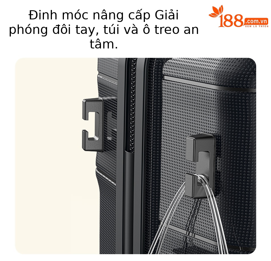 Vali đựng rượu vang PP 28 inch chống rơi, cao cấp, mã số — Màu đen chi tiết 8