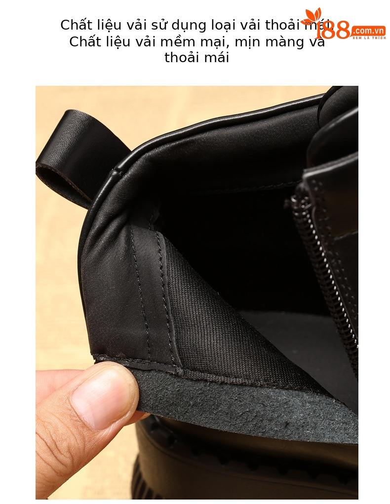 Boot Martin cổ thấp tăng chiều cao đế dày cho nữ — Màu be chi tiết 8