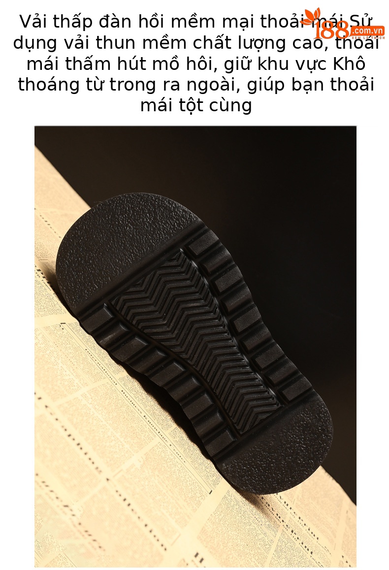 Boot Martin cổ thấp tăng chiều cao đế dày cho nữ — Màu be chi tiết 9