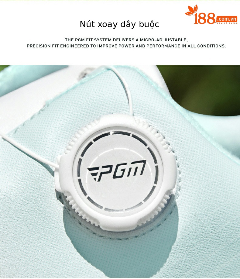 Giày golf nữ PGM không đinh chống thấm nước đế nhẹ — XZ363-Streamer trắng, XZ363-Sakura trắng chi tiết 14