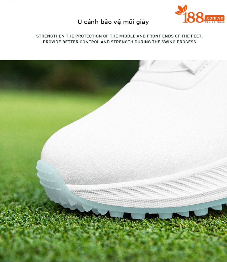 Giày golf nữ PGM không đinh chống thấm nước đế nhẹ — XZ363-Streamer trắng, XZ363-Sakura trắng chi tiết 15