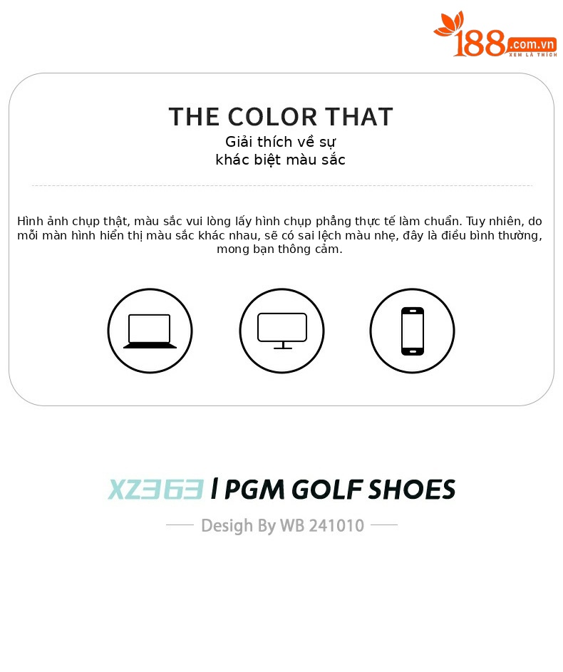 Giày golf nữ PGM không đinh chống thấm nước đế nhẹ — XZ363-Streamer trắng, XZ363-Sakura trắng chi tiết 21