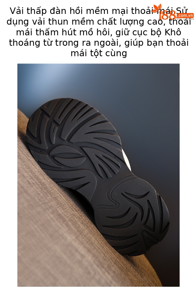 Giày sneaker nữ đế dày tăng chiều cao phong cách bánh xốp mềm mại — Màu be chi tiết 9