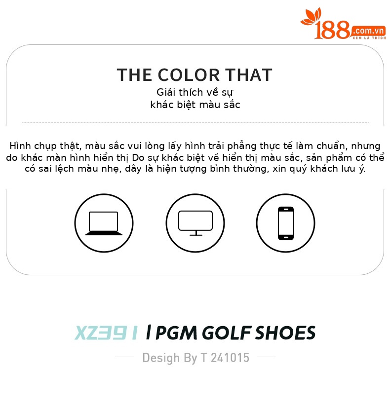 Giày golf nữ PGM chống thấm nước, đế EVA nhẹ, không đinh — XZ391-Ngọc trắng, XZ391-Màu trắng hoa anh đào chi tiết 33