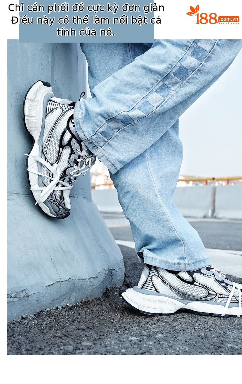 Giày sneaker chunky đế dày nữ phong cách Paris 3XL, thoáng khí, êm chân — Thế hệ thứ mười của cha giày vàng sâm panh chi tiết 19