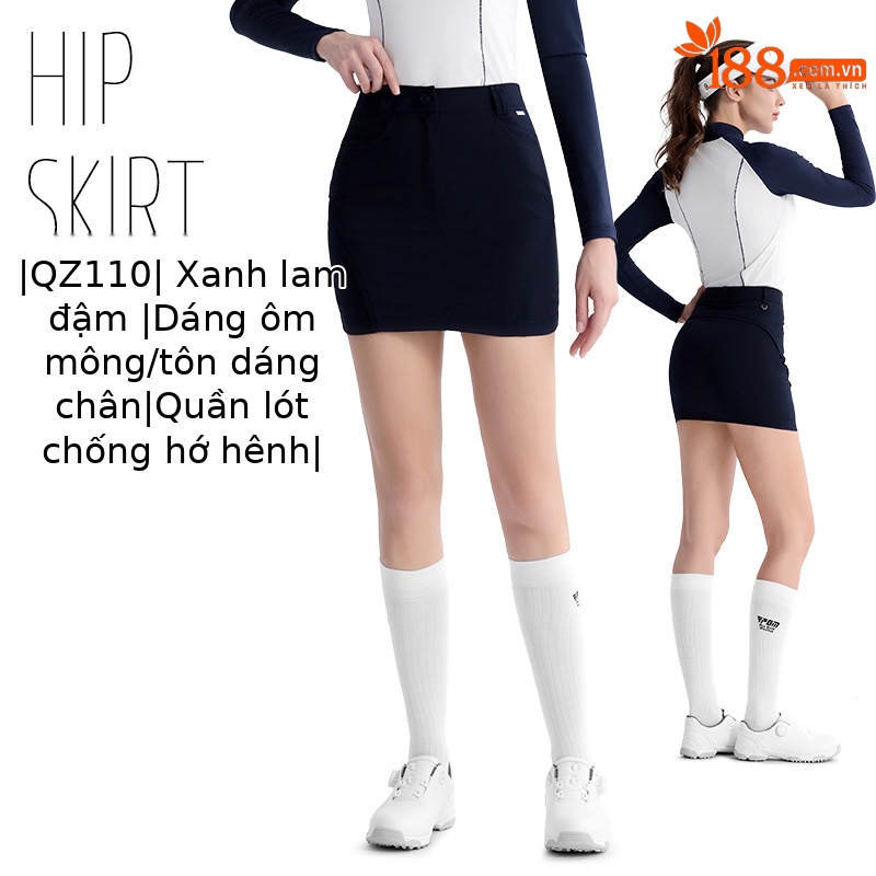 QZ110] Váy hông màu xanh đậm