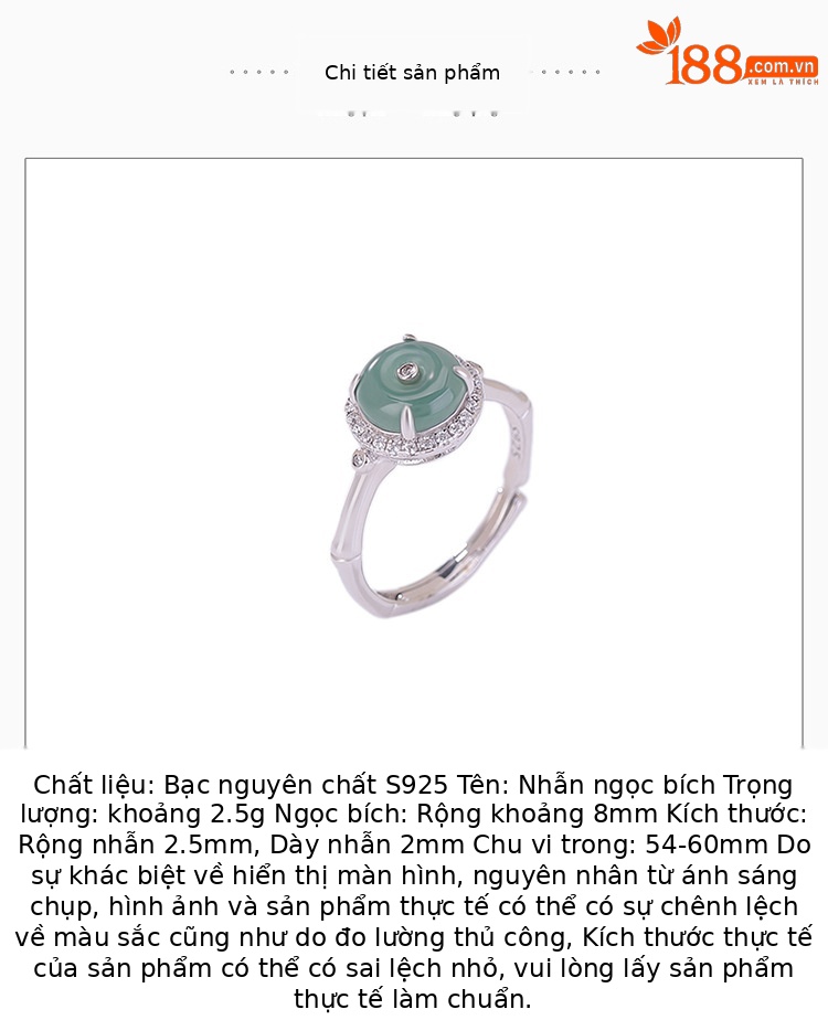 Nhẫn bạc S925 phong cách Trung Quốc cổ điển, thiết kế khóa an toàn — Bạc 925 chi tiết 2