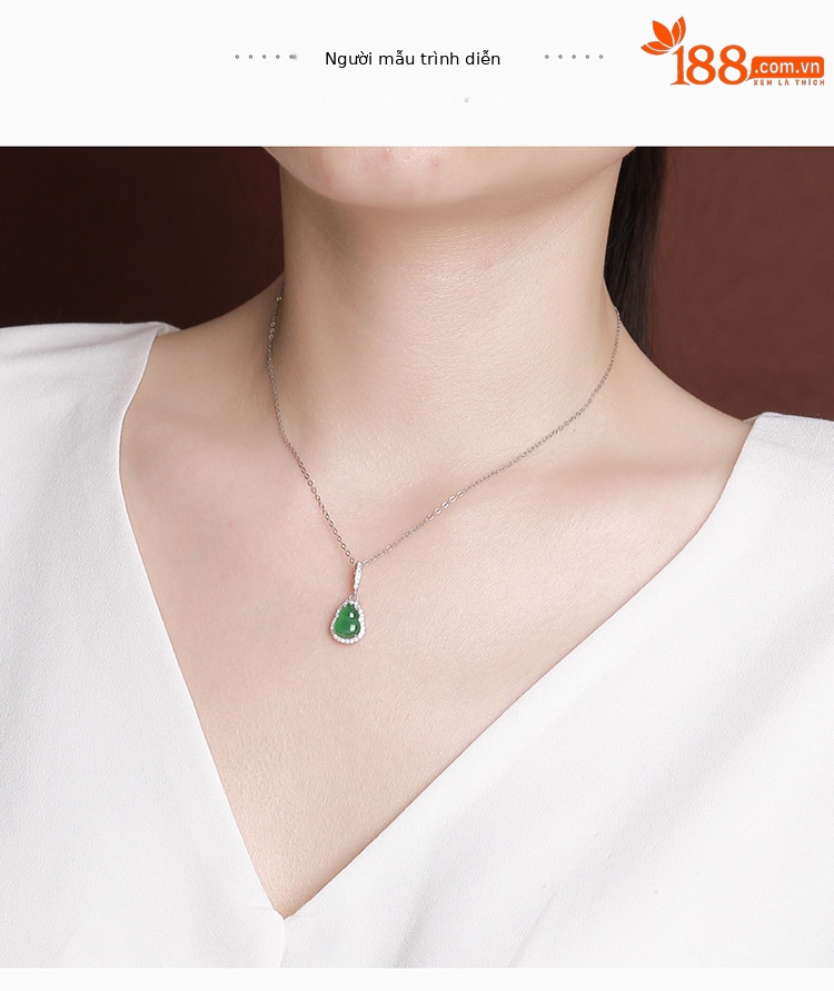 Mặt dây chuyền bạc S925 hình đồng xu phong cách Trung Quốc, họa tiết Fulu bầu, khóa vạn năng — Mặt dây chuyền đơn (không có dây chuyền) chi tiết 3