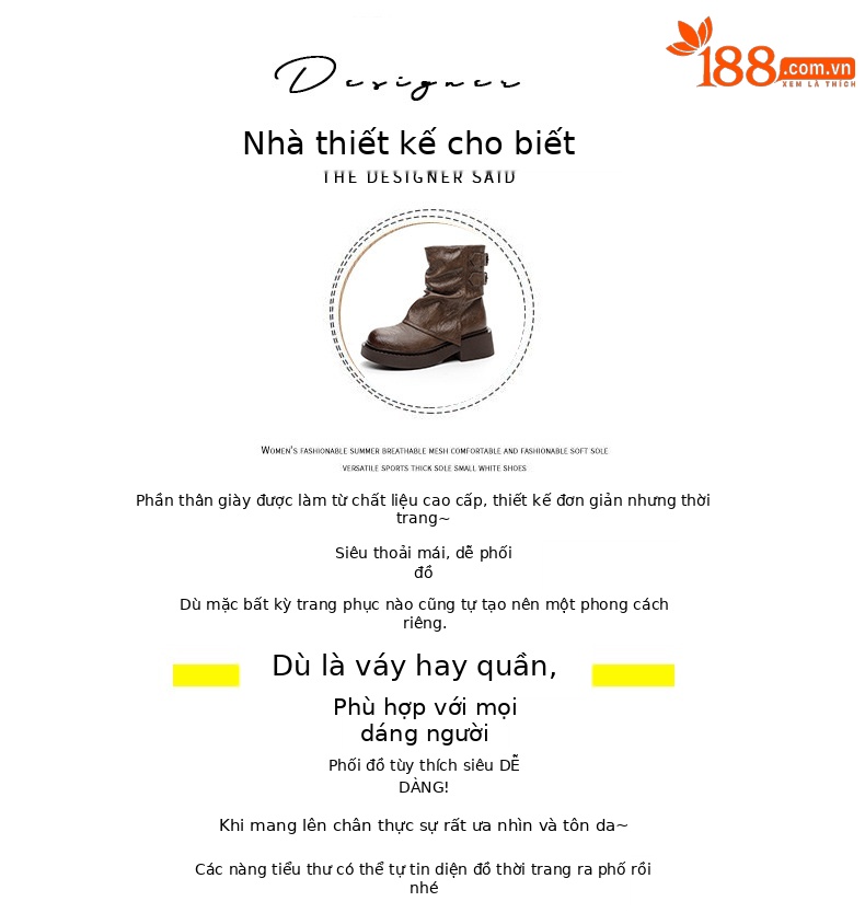 Giày bốt ngắn kiểu Anh nữ cổ thấp đế dày phong cách cưỡi ngựa xếp ly — M2656-1 kaki lót nhung, M2656 kaki một lớp bên trong, M2656 một lớp màu đen, M2656-1 màu đen lót nhung chi tiết 4