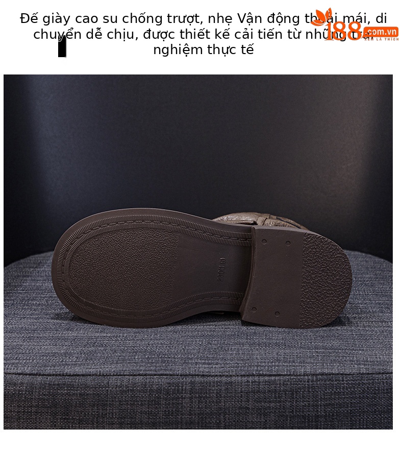 Giày bốt ngắn kiểu Anh nữ cổ thấp đế dày phong cách cưỡi ngựa xếp ly — M2656-1 kaki lót nhung, M2656 kaki một lớp bên trong, M2656 một lớp màu đen, M2656-1 màu đen lót nhung chi tiết 12