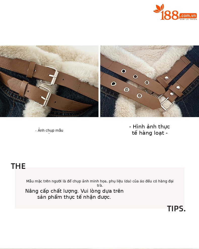 Áo khoác denim nữ phong cách Hàn Quốc, dáng suông, có lớp lót nhung dày giữ ấm — Màu xanh lam (ấm chống lạnh cộng với nhung dày) chi tiết 1