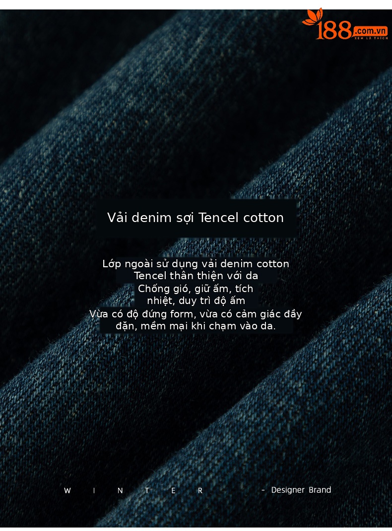 Áo khoác denim nữ phong cách Hàn Quốc, dáng suông, có lớp lót nhung dày giữ ấm — Màu xanh lam (ấm chống lạnh cộng với nhung dày) chi tiết 4