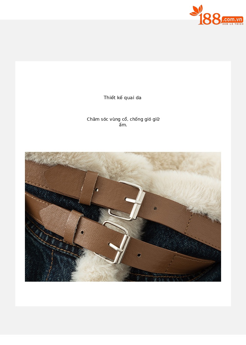 Áo khoác denim nữ phong cách Hàn Quốc, dáng suông, có lớp lót nhung dày giữ ấm — Màu xanh lam (ấm chống lạnh cộng với nhung dày) chi tiết 12