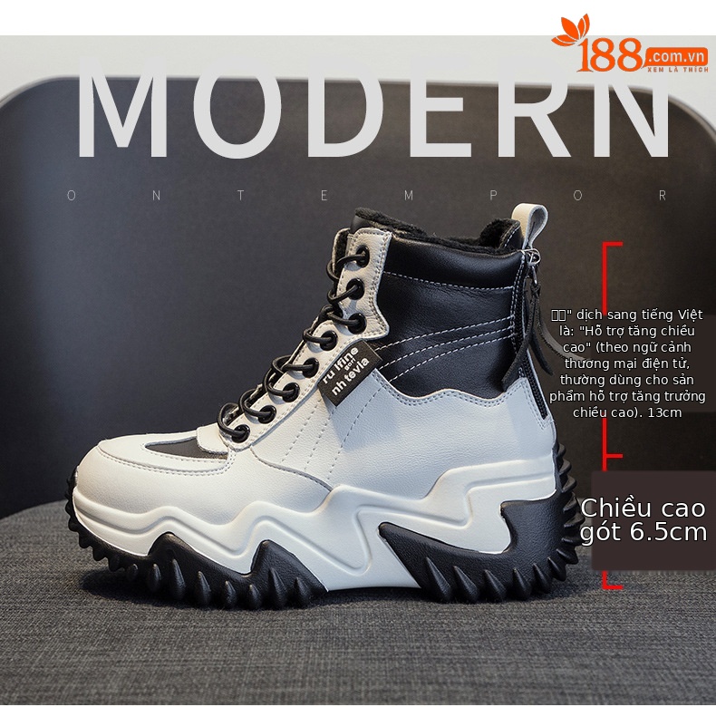 Giày sneaker nữ chunky đế dày phong cách Hàn Quốc, lót lông giữ ấm, tăng chiều cao, mùa thu đông 2026 — M168 đen cộng với nhung, Lớp lót đơn màu xám M168-1, Lớp lót đơn màu đen M168-1, M168 màu xám cộng với nhung chi tiết 6