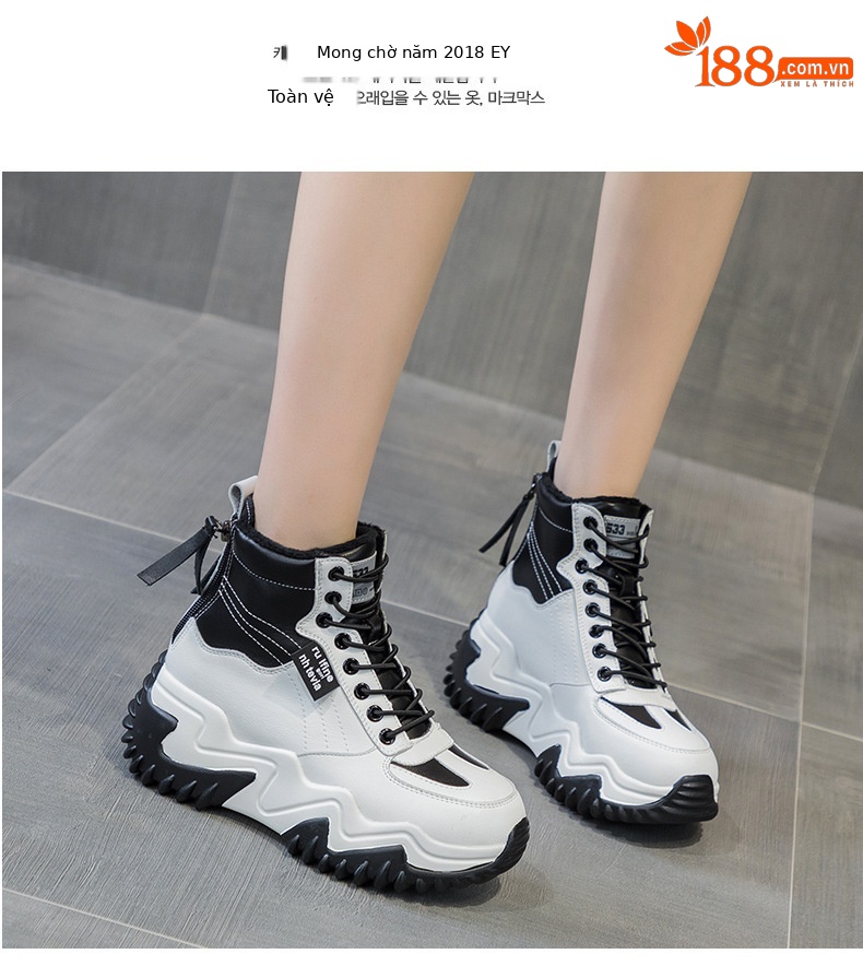Giày sneaker nữ chunky đế dày phong cách Hàn Quốc, lót lông giữ ấm, tăng chiều cao, mùa thu đông 2026 — M168 đen cộng với nhung, Lớp lót đơn màu xám M168-1, Lớp lót đơn màu đen M168-1, M168 màu xám cộng với nhung chi tiết 17