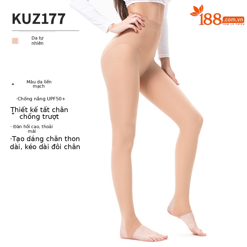 Tất chống nắng golf nữ liền quần dạng xà cạp — KUZ177 bước liền mạch trên màu da tự nhiên