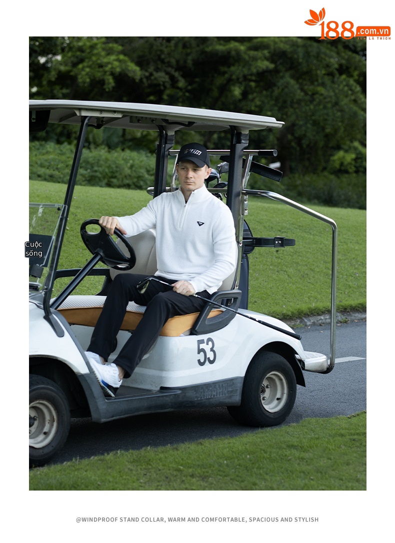 Áo len golf nam cổ đứng dệt kim giữ ấm mùa thu đông — YF720-Áo len màu xám mặt trăng chi tiết 13