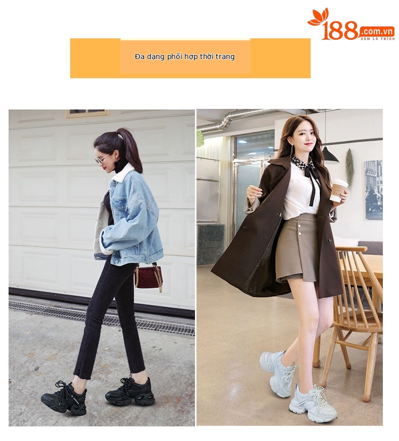 Giày sneaker nữ đế khí đệm dày tăng chiều cao phong cách thể thao — M2531-1 đen cộng với nhung, M2531 li đơn màu nâu, M2531-1 màu nâu cộng với nhung, M2531 lớp lót đơn màu đen chi tiết 6