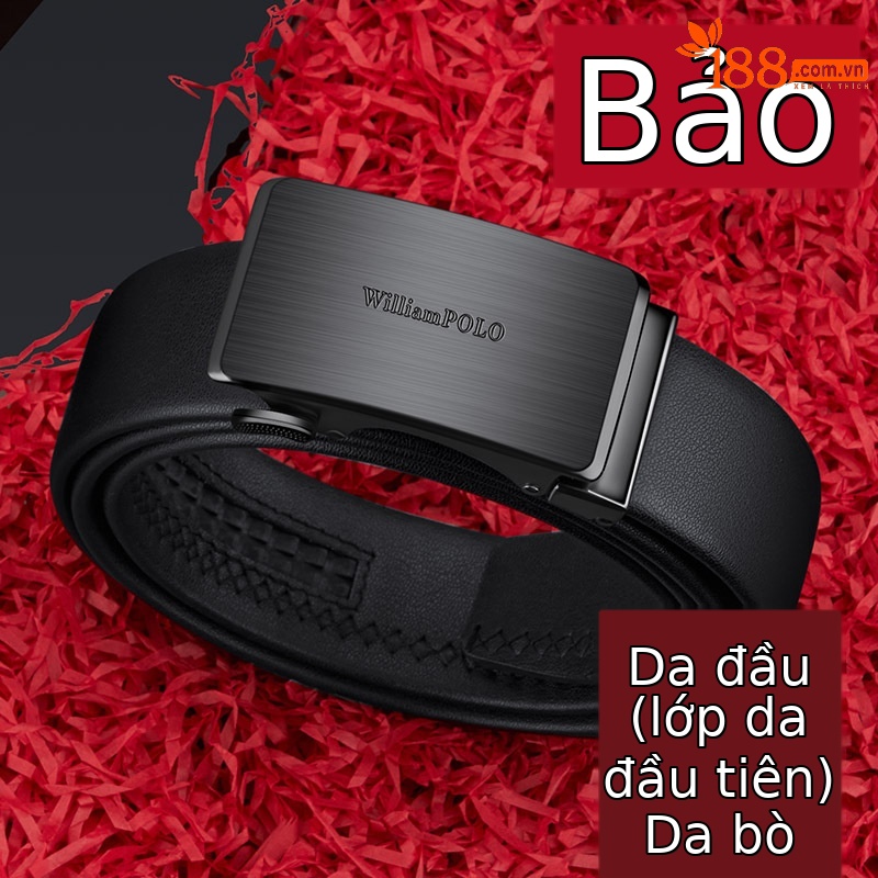 Thắt lưng da bò nam cao cấp khóa tự động hợp kim đa năng — 120cm, 130cm, 110cm, 125cm