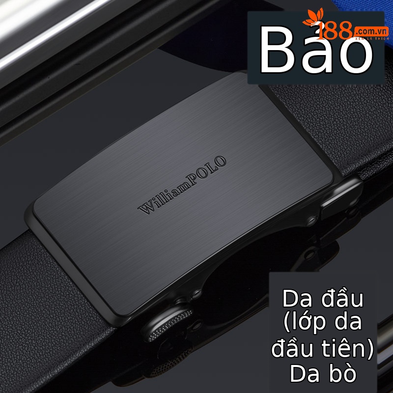 Thắt lưng da bò nam cao cấp khóa tự động hợp kim đa năng — 120cm, 130cm, 110cm, 125cm