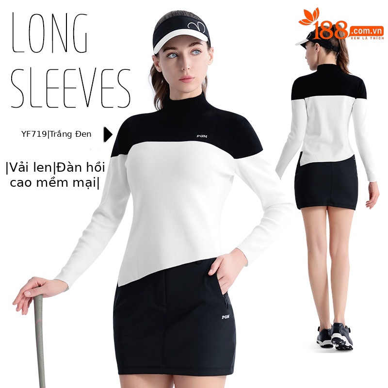 YF719-Áo len trắng đen
