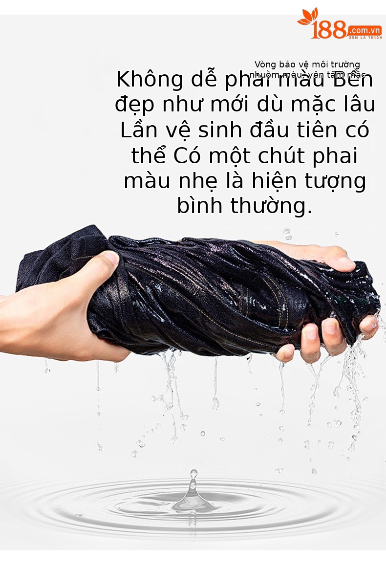 Quần jean nữ cạp cao ống rộng lót lông cừu dày dặn — Xanh denim chi tiết 11